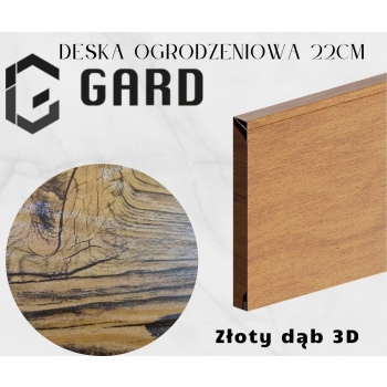 Deska ogrodzeniowa Modern o szerokości 22cm i długości do 300cm kolor Rustykalny firmy GARD
